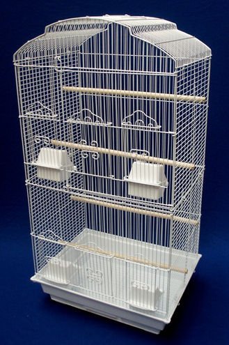 212 Main Shall Top Small Bird Cage in White