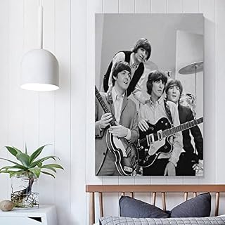 LORGL Poster décoratif sur toile The Beatles Black & White Art – Impression moderne pour chambre à coucher – 60 x 90 cm - Les Beatles, Paul McCartney, John Lennon, RIngo Starr, George Harrison LORGL Poster décoratif sur toile The Beatles Black & White Art - Impression moderne pour chambre à coucher - 60 x 90 cm – Image 5