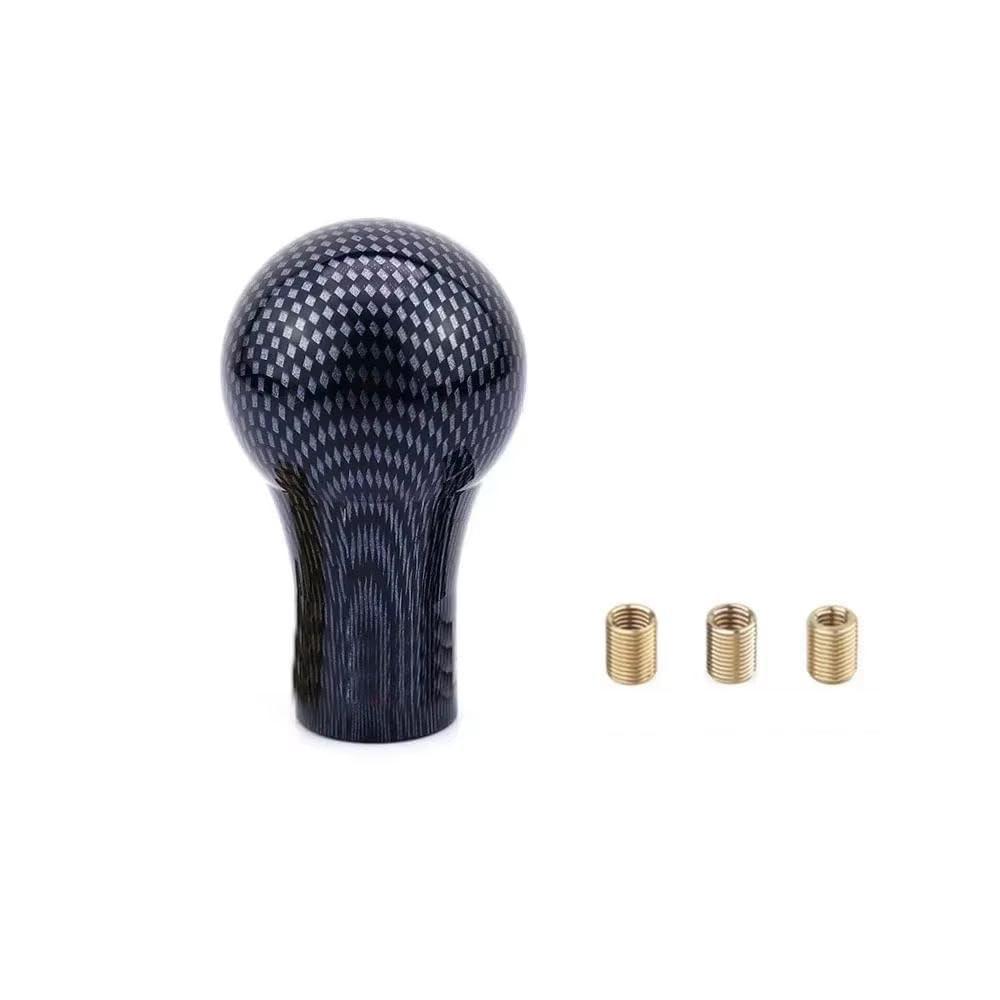 POANBCGY Auto Parts Gear Shift Knob for Civic for Mitsubishi for Nissan for BMW Manual Transmission Shifter Lever Knob Gear M10x1.5 1.25 M8x1.25(Carbon Grain)