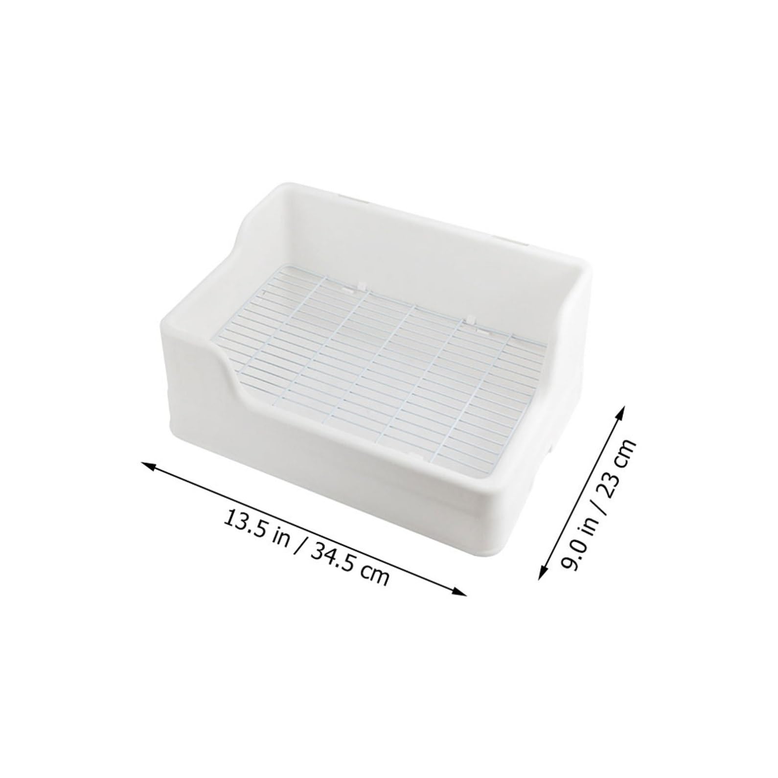 Abaodam Lettiera per Coniglio in Plastica Bianca, Facile da Pulire Rete a Maglia Adatta, Design Separato in Due Parti per Animali Domestici in Gabbia