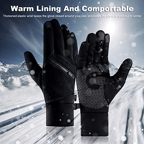 Zwbfu quentes de inverno Velo à prova de vento e tela sensível ao toque à prova d'água Esportes Cic