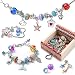 Wodasi Kit para Hacer Pulseras, Kit para Hacer Joyas para Niñas, Kit Artesanía DIY Hacer Pulseras con Colgantes Regalo Joyería Cadena de Serpiente Plateada Hacer Pulseras Niñas (3 Cadenas de Plata)