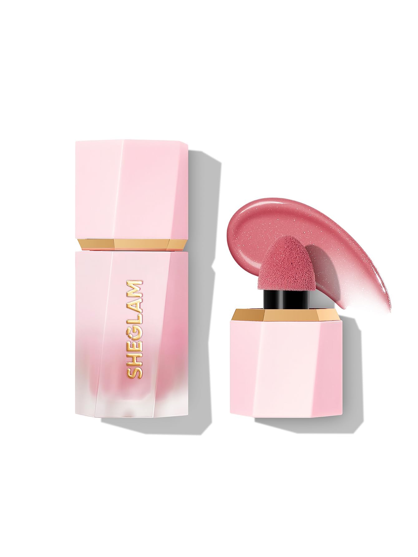 Make Up Sheglam Color Bloom Day Glow Liquid Blush, Long Wearing, Waterproof, Gel Cream with Sponge Applicator (Love Cake, 5.2ml)
