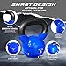 Yes4All Kettlebell, 20 lb Vinyl Coated Cast Iron Strength Training Kettlebells for Home Gym Exercises, Heavy Weights Gym, Fitness, Full Body Workout Equipment, Push up, Grip, Strength Training - Blue