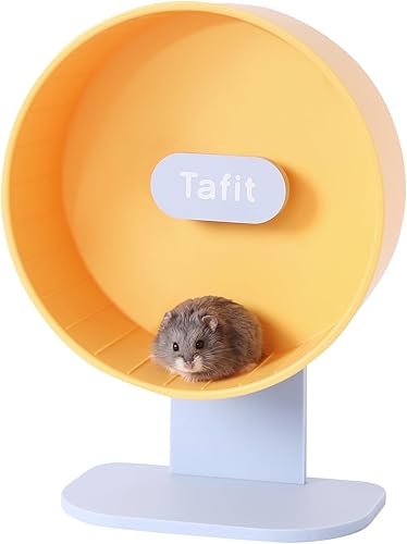 Rueda silenciosa de hámster de 8.7 pulgadas, con rodamientos duales, ruedas de ejercicio silenciosas para animales pequeños, altura ajustable para