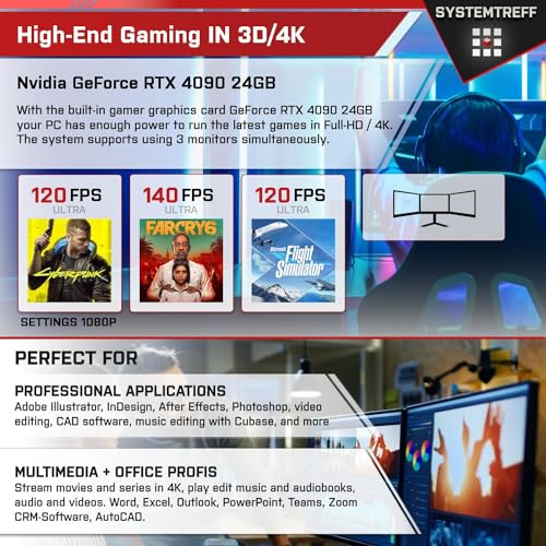 SYSTEMTREFF High-End Gaming PC AMD Ryzen 9 9900X3D 16x5.5GHz | Nvidia RTX 5090 32GB DX12 | 2TB M.2 NVMe | 32GB DDR5 RAM | Windows 11 | WLAN Desktop Computer Rechner für Gamer, Zocker & Streamer – Bild 6