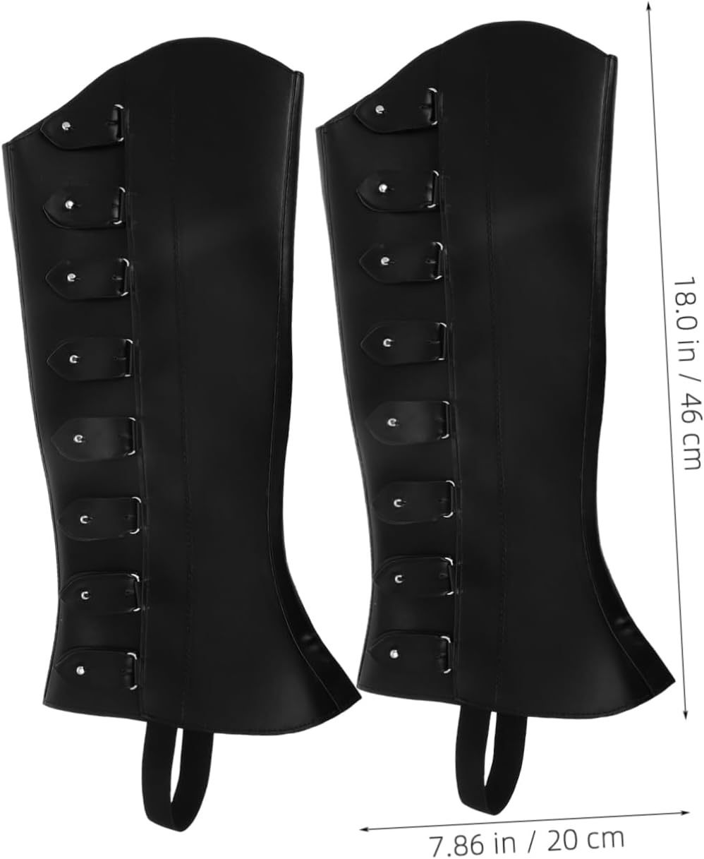 NOLITOY 1pair Medieval Renaissance Adjustable High Leg Boot Covers for Pirate Costume Cosplay Stylish and Versatile Leg Covers for Men and Women