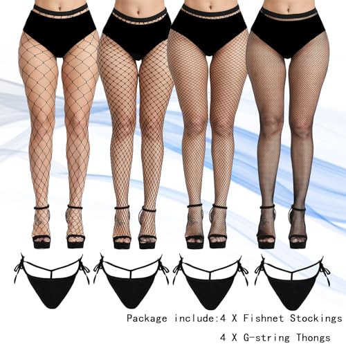 FULLSEXY Plus Size Fishnet Stockings, Fishnet Tights Thigh High Stockings Pantyhose for Women2