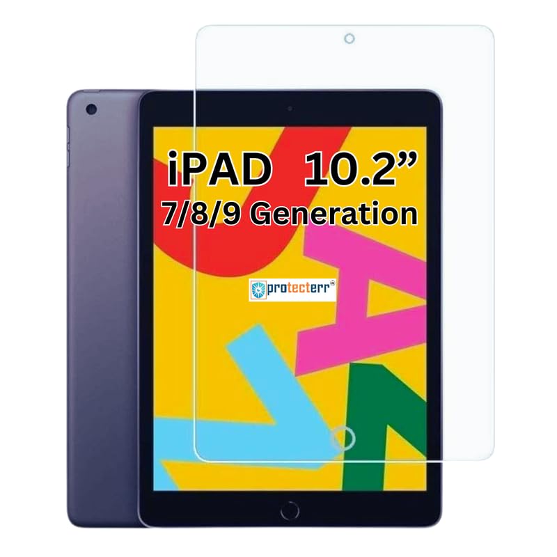 PROTECTERR | 1 Pack | Screen Protector Guard for Apple iPad (9th/8th/7th Gen) 10.2 inch - Ultra-Thin, HD Clear, 9H Hardness, Anti-Scratch, Bubble Free, Edge-to-Edge Easy Install (Not Tempered Glass) (B0DFTQTMHL) Amazon Price History, Amazon Price Tracker