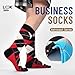 Mens Colorful Dress Socks Argyle - HSELL Men Classic Argyle Pattern Fashionable Fun Crew Socks 4 Packs (Classic Argyle 4Packs)One Size