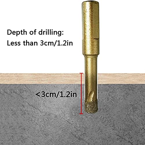 Juego de 4 brocas diamantadas para cerámica 8 mm 5/16 pulg miniatura 2