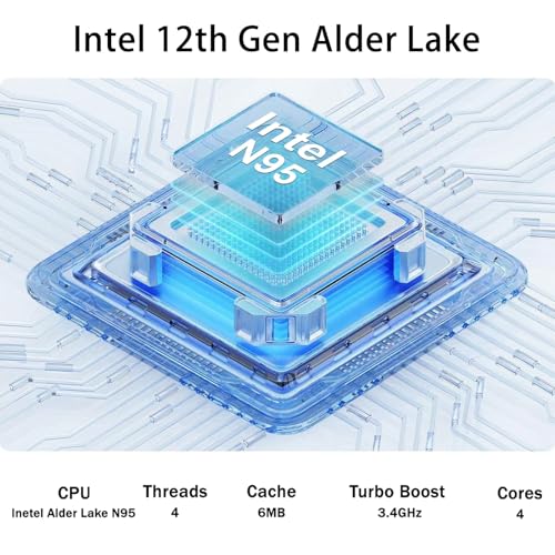 Image of 15.6 inch Laptop, Quad-Core N95 Processor FHD Laptop PC, 16GB DDR4 512GB SSD 1920X1080P Display Portable Laptop Computer, Business Laptop with Fingerprint Unlock with WiFi, BT4.2 Mini HDMI, USB 3.2