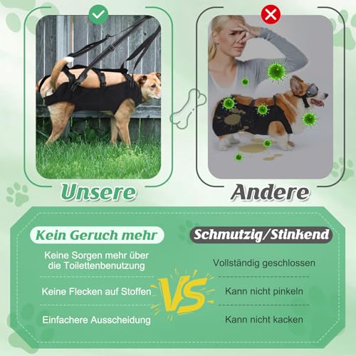 Tragehilfe Hund Groß, Verstellbare Hunde Tragehilfe Mit Griffen, Reflektierende Nähte, Tragbares Tragegurt Hund Ganzkörperhebehilfe Für Alt, Gelenkverletzungen, Arthritis Hunde (XL)