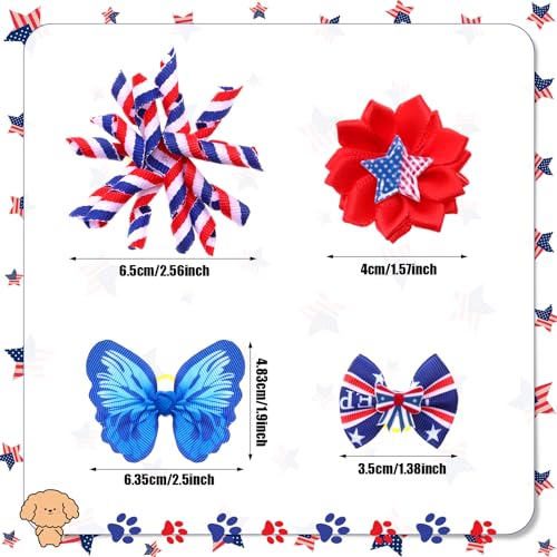 52 Pcs 4th of July Dog Bows Bulk with Rubber Band Patriotic Dog Hair Bows Independence Day American Flag Pet Grooming Bows for Holiday Memorial Day Cute Pet Hair Accessory 52 Pcs 4th of July Dog Bows Bulk with Rubber Band Patriotic Dog Hair Bows Independence Day American Flag Pet Grooming Bows for Holiday Memorial Day Cute Pet Hair Accessory
