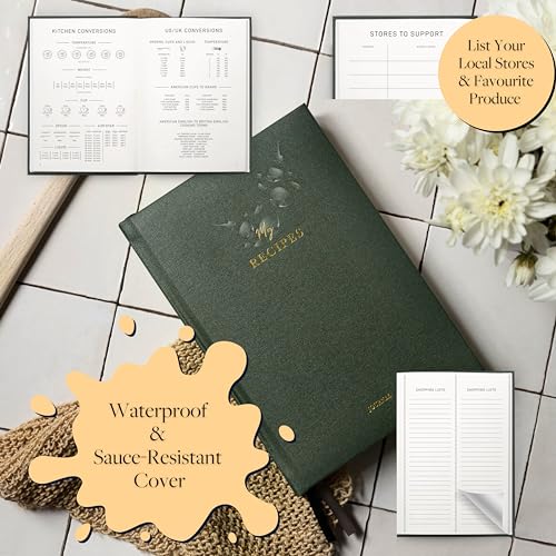 Scribble & Dot® Recipe Book for Own 100 Recipes, Forest, A5 - Image 4