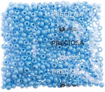 Preciosa Czech Seed Beads 32/0 (8mm) Blue Terra - 250g Bulk Bag Beads for Jewelry Making and Crafts
