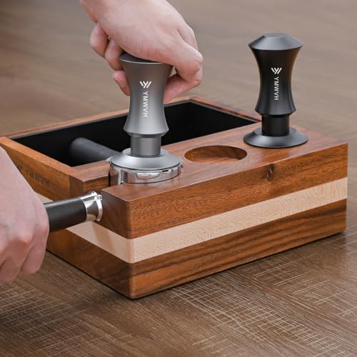 Image of 51mm Espresso Tamper, YMWVH Premium Barista Espresso Coffee Tamper with Spring Loaded Flat Stainless Steel Base, Constant 30lb, Compatible with 51mm Bottomless Portafilter