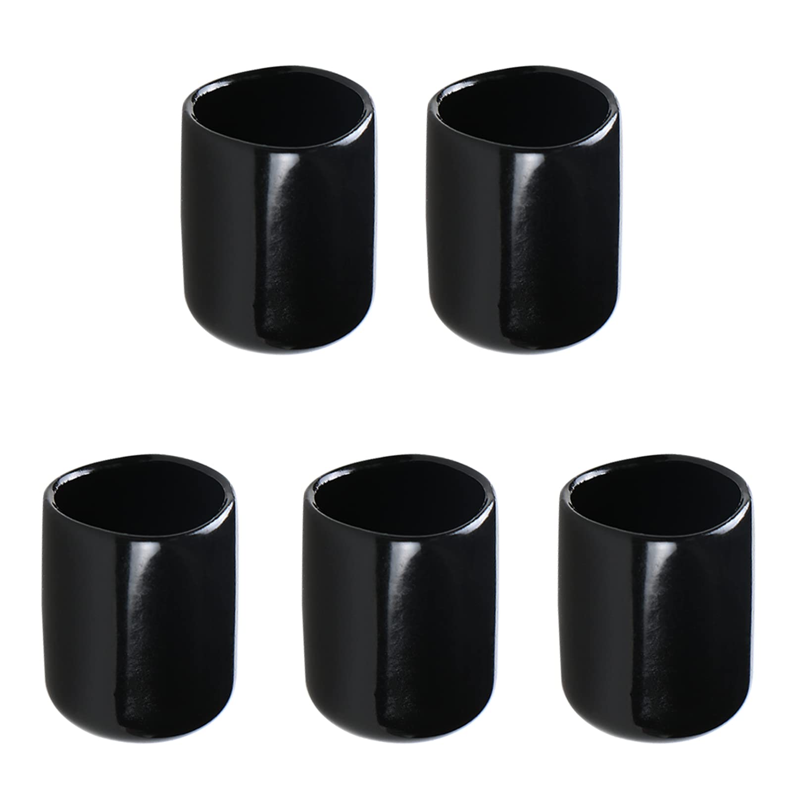 Aopin Rubber Round End Cap Cover 1 Inch (25mm) Screw Thread Protectors PVC Flexible Tubing Pipe Protective Bolt Screw Thread Protector Safety Cover | for Pipe Post Tubing Rod Cover 5 Pcs (Black)