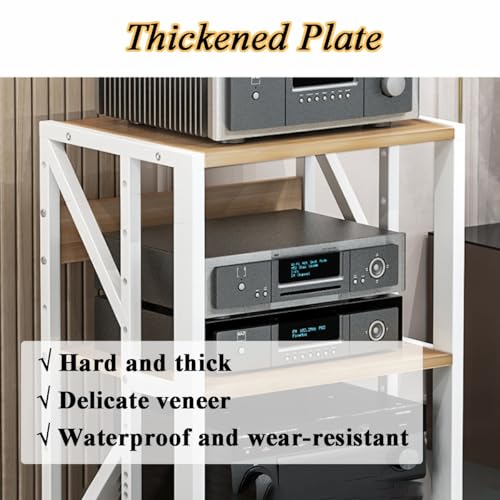 4-stöckiger AV-Regalständer für Zuhause & Büro, Stahl, Multimedia-Regal für CD/DVD-Player, hochtemperaturbeständige Mehrzweck-Videospeicherlösung