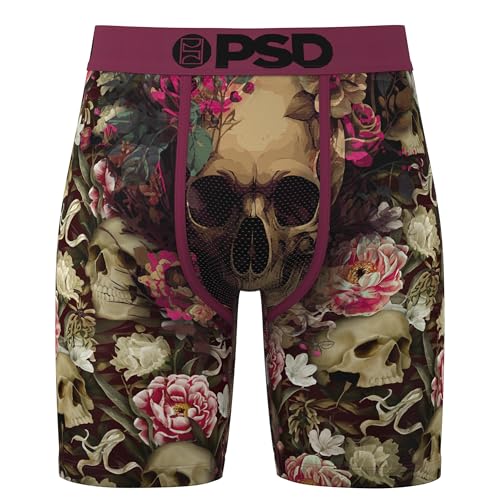 PSD Men's Skull Flower Boxer Briefs, Multi, XS2