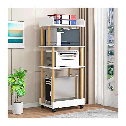 Soporte rodante for impresora de pie y estante organizador de host PC 2