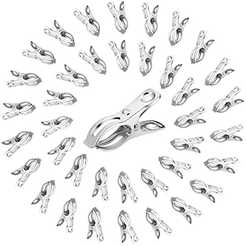 120 Pcs Greenhouse Clips, Garden Clips for Netting, Stainless Steel Greenhouse Clamps, Have a Strong Grip to Hold Down The Shade Cloth or Plant Cover on Garden Hoops or Greenhouse Hoops Cover