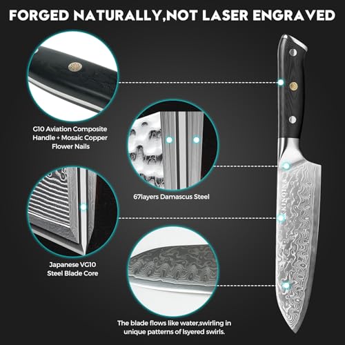 5-Piece Damascus Kitchen Knife Set - image 3