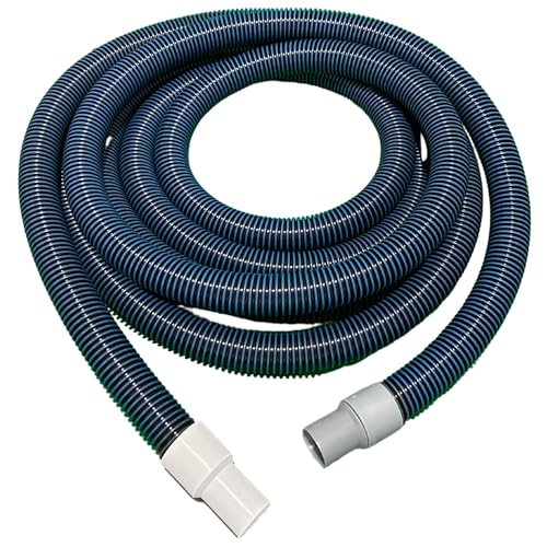 Wessel-Werk 1 1/2 in. by 50 ft. Pool Vacuum Hose with Kink-Free Swivel Cuff, Flexible Heavy-Duty Pool Cleaner Hose Compatible with Pool Vacuum for Inground Pool and Above Ground Pool, Made in USA