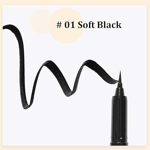 Miniatura 4 de Witch's Pouch Delineador de ojos líquido, ultra pigmentado, impermeable, a prueba de manchas, delineador líquido de larga duración, maquillaje de