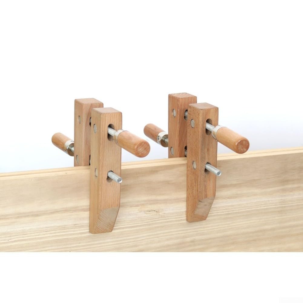 Abrazadera F ajustada a mano de madera para carpintería, clip de madera con presión uniforme para fijación de tablones, herramienta manual de color natural para proyectos de bricolaje