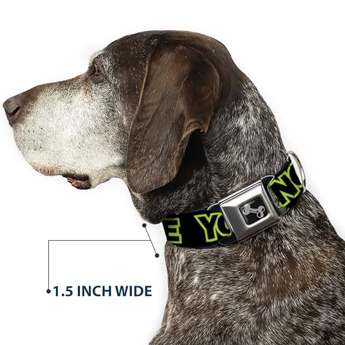 Collier de Chien Ceinture de Sécurité Nylon Résistant Vert Fluo Taille Medium - 8