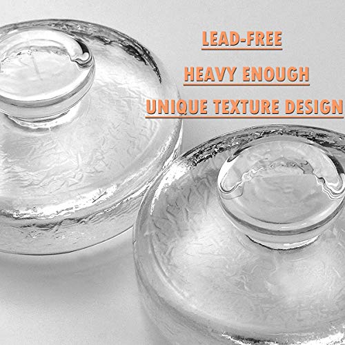 Artcome 5-Pack Glass Fermentation Weights With Easy Grip Handle And Unique Texture Design For Large Wide Mouth Mason Jars #TOP3
