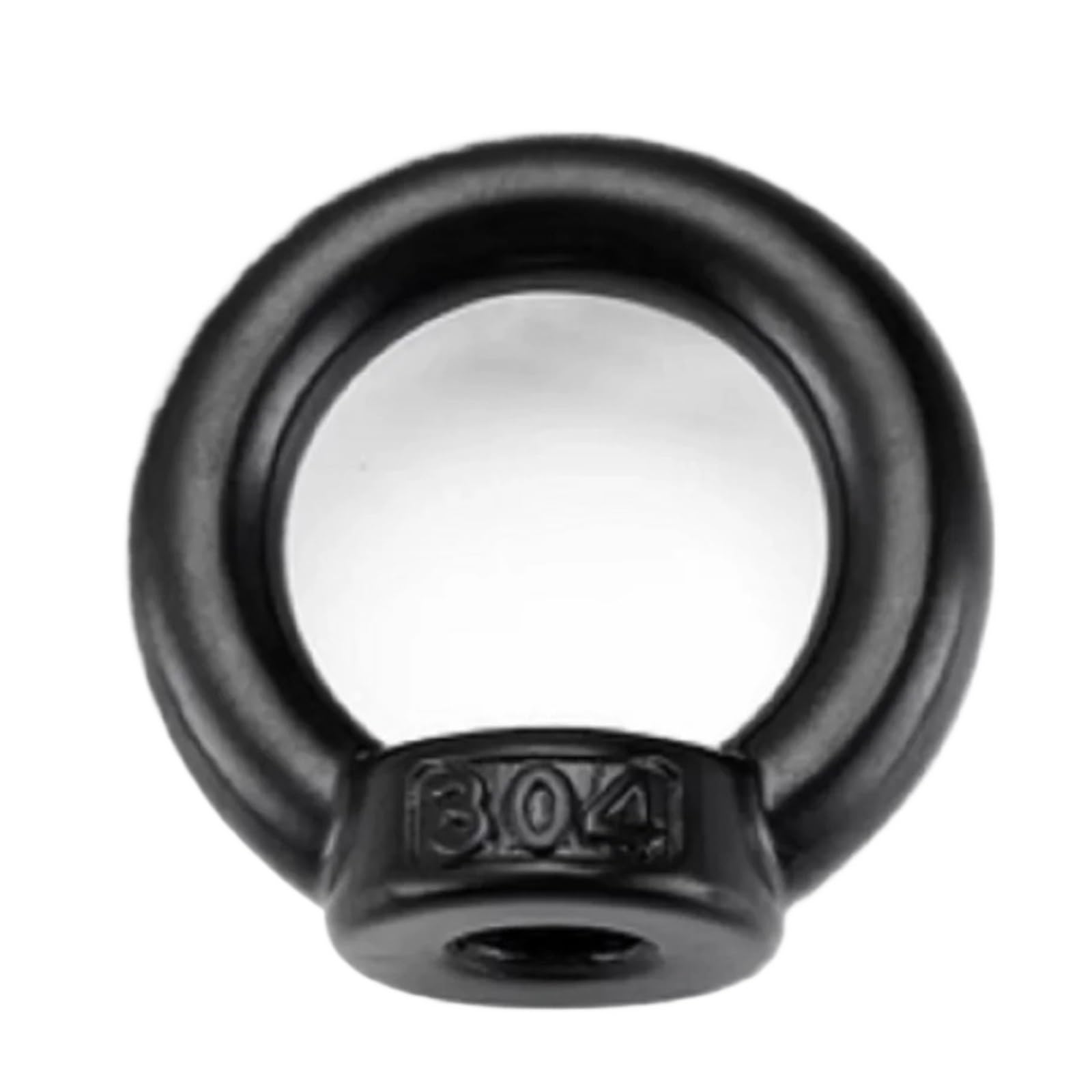 Śruba oczkowa, M3-M24 304 Stal nierdzewna Nakrętka oczkowa Śruba Matka Pierścień okrągły Nasadka Sprzęt do podnoszenia(Black,M6 14pcs)