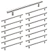 homdiy Kitchen Cabinet Pulls Brushed Nickel 15 Pack 7-1/2in Metal Cabinet Handles - HD201SN Kitchen Cabinet Hardware Pulls T Bar Drawer Pulls Nickel Drawer Handles for Bathroom,Closet