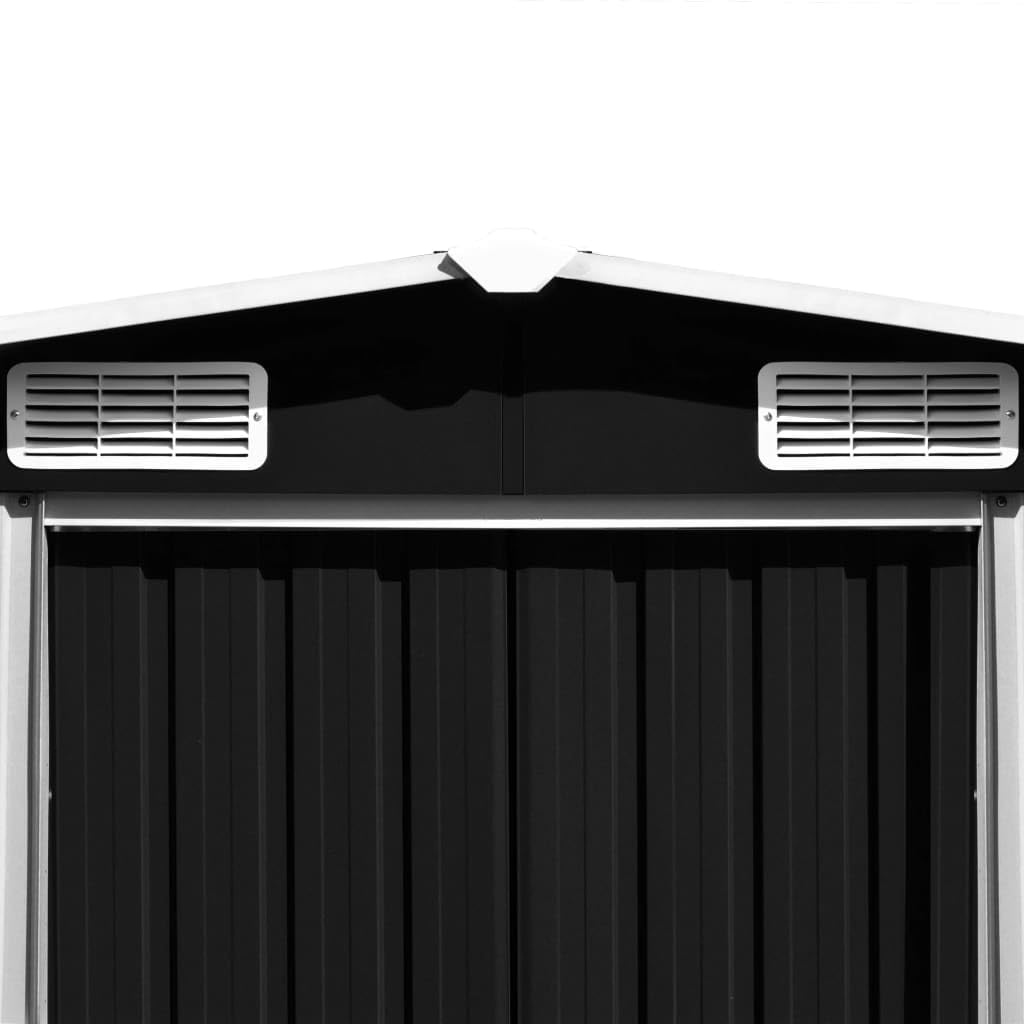 Générique Abri de Jardin 257x392x181 cm Métal Anthracite, Maison & Jardin, Pelouses & Jardins, Vie en extérieur, Structures extérieures, Cabanes & abris de Jardin, Anthracite, (Poids 91.52KG)