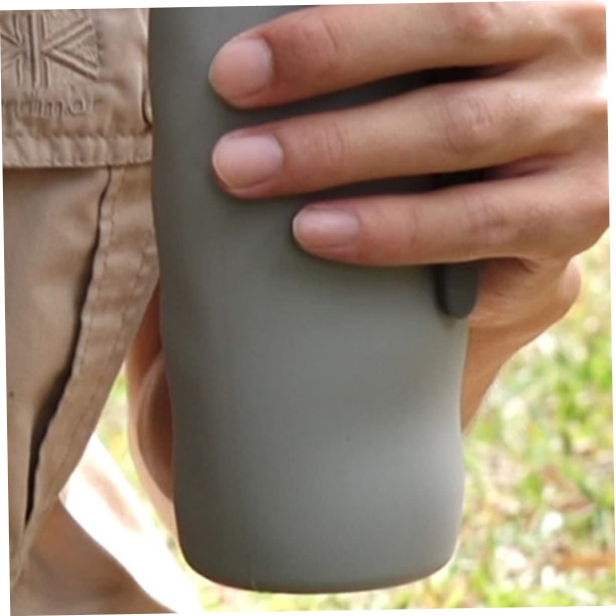 Toddmomy Faltbecher Wasserflaschen Wandern Krüge Faltbare Wasserflasche für unterwegs Faltbare Reiseflaschen Faltbare Flaschen Kieselgel Grey Wiederverwendbar