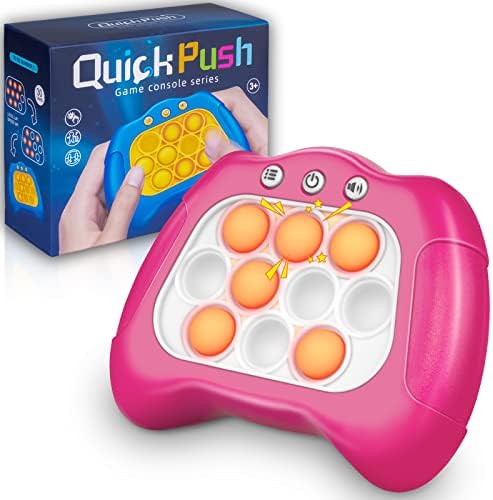 Light Up Pop Pro Game, Toys Pop Ball Its Breakthrough Educational Game Console lite Brite, Adult Decompression Games, Educational Games Suitable for Children Aged 3-12, Pink