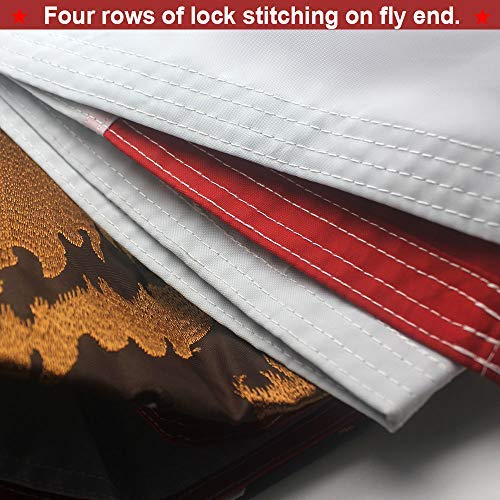 Vsvo California Flag 3X5Ft. - 2 Pcs Embroidered Ca Republic Bear State Flags Stitched Together For Outdoor Use - Durable 300D Nylon - Sewn Stripes - Brass Grommets #TOP4