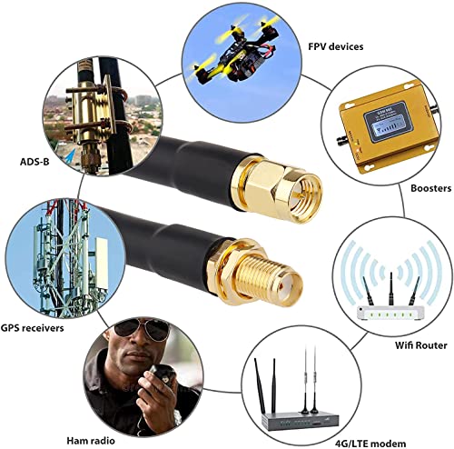 Câble SMA mâle vers femelle RG58 de 60m par XRDS-RF pour antenne 4G