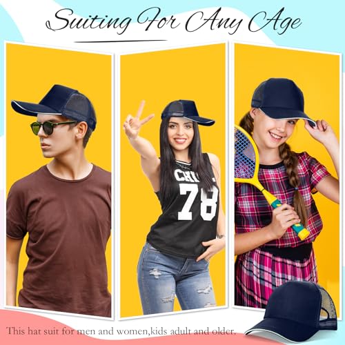 Image of Didaey 50 Pcs Blank Trucker Hats Bulk Unisex Sublimation Hat Baseball Cap Trucker Cap with Adjustable Snapback for Men Women