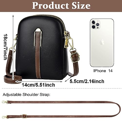 Image of PALAY Women Sling Bag Girls Stylish Pu Leather Crossbody Bag For Girls, Sling Phone Bag Double Layer Daily Bag With Detachable Shoulder Belt Small Sling Zipper Bag, Girls Gift - 1