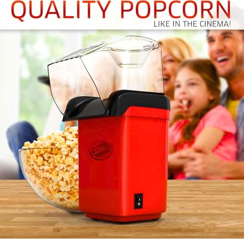 SGM Hot Air Popcorn Maker Machine | 1200W Electric Popcorn Popper | Oil-Free & BPA-Free | Healthy Snacks for Kids & Adults | Fast 2-Min Popcorn for Home, Movie Nights, & Parties | Retro Design PM-1200 - Image 2