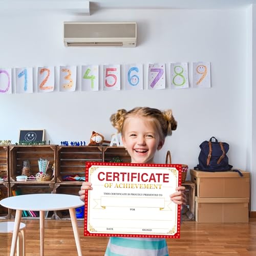 30 Pieces Certificate of Achievement Student Awards Certificates Paper Month Certificates 8.5 x 11 Inch (Red) - Image 3