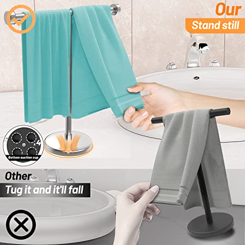 Vehhe Hand Towel Holder Stand - Stainless Steel Hand Towel Stand With Suction Cups, Countertop Free Standing Hand Towel Holder For Bathroom, Kitchen Or Vanity #TOP3