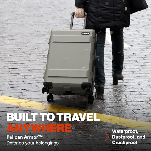 Image of Pelican ATX Luggage Hard Case Luggage with Wheels - Waterproof Hardshell - Medium Size (25 Inch) Check-In Suitcase (Charcoal)