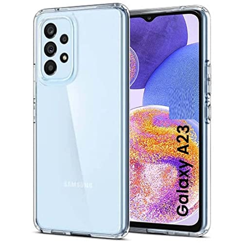 Image of COVERBLACK Rubber Back Cover for Samsung A23 5G /4G SM-A236E - Transparent