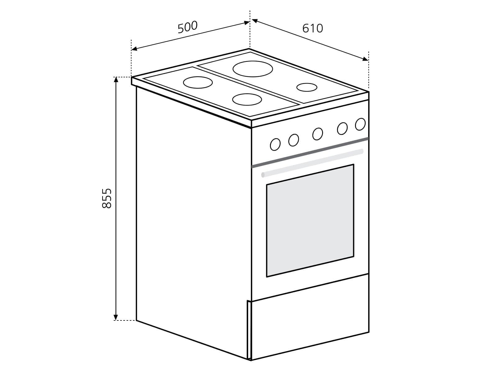 Oranier STG598 Gas Standherd Weiß