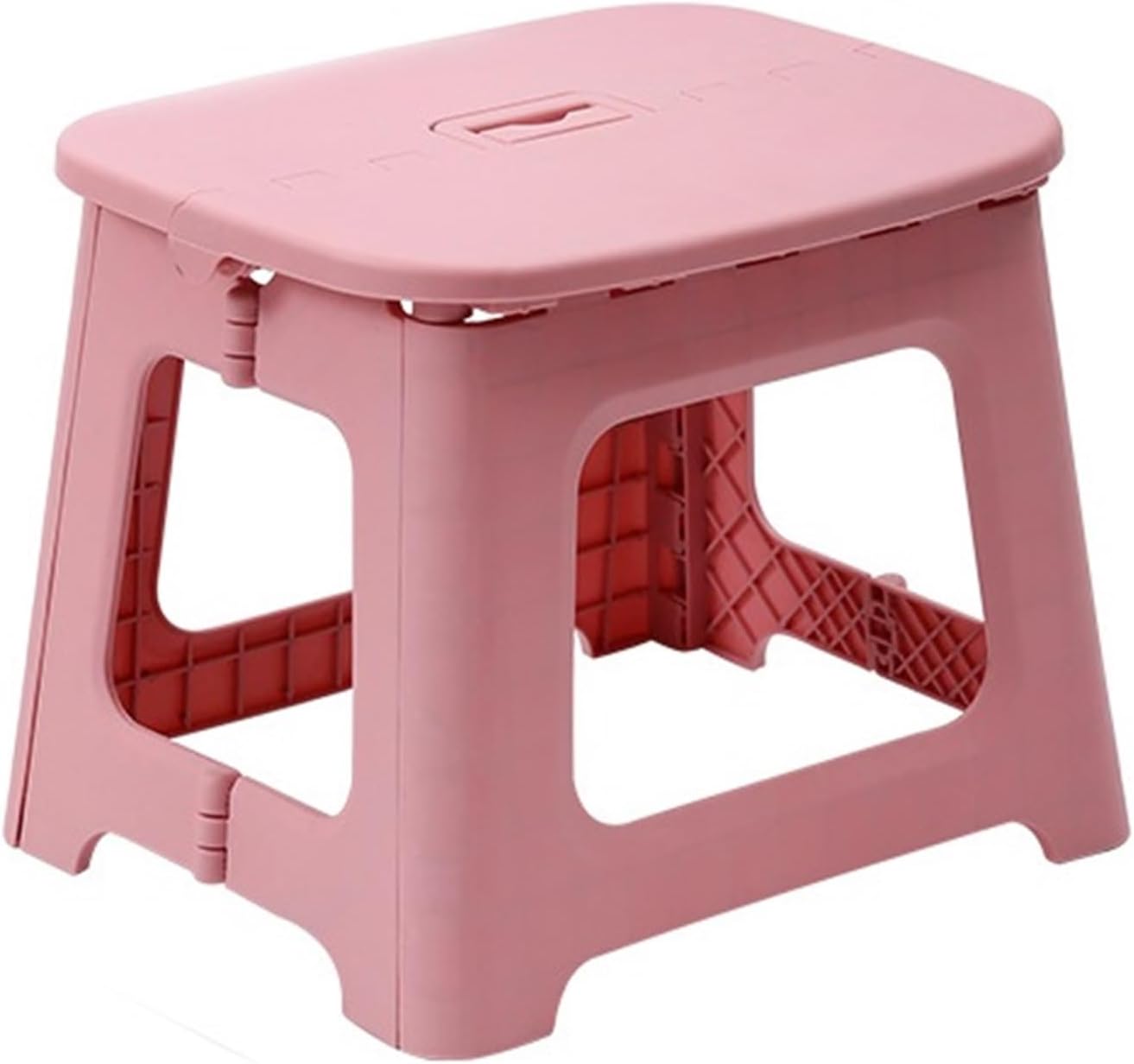 Portable Household Folding Stool Plastic Outdoor Camping Fishing(Blue M)