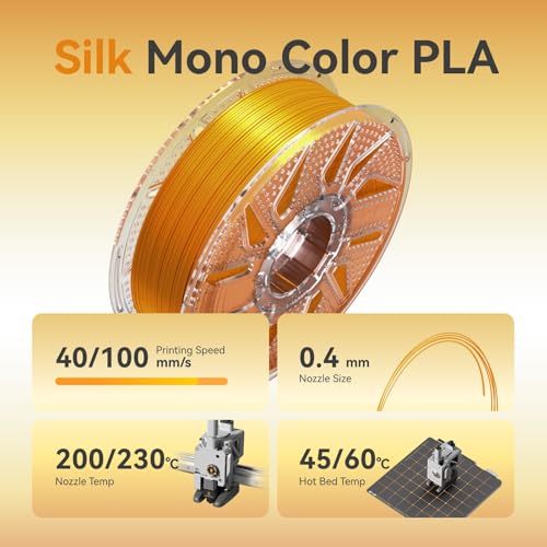 Image of Chitu Systems Conjure Silk Dark Gold PLA 3D Printer Filament 1.75mm,Metal-Like Shiny Consumables 1kg (2.2lbs) 1 Spool, Dimensional Accuracy + /- 0.02 mm