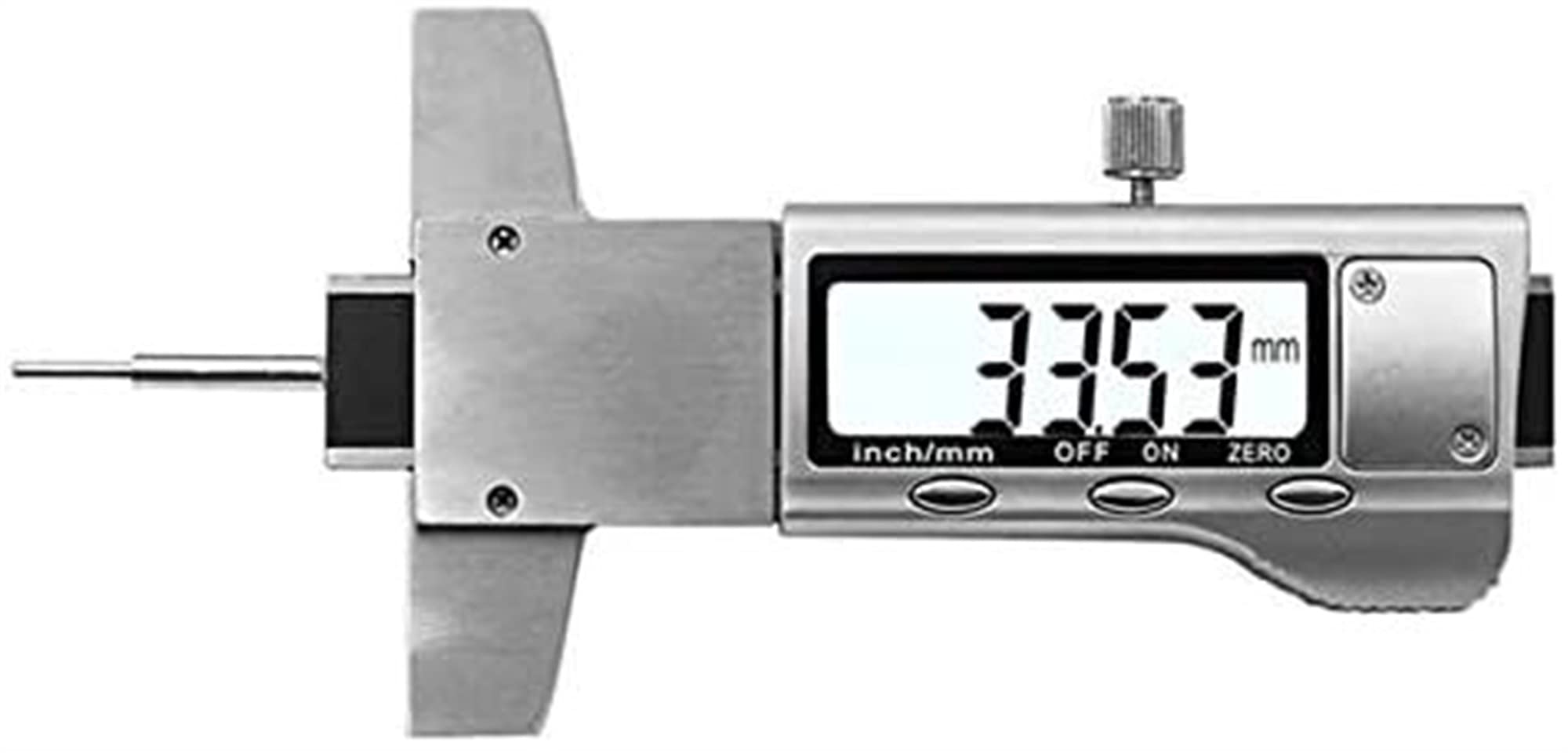Samochód 0-25.4mm Digital Opona Tester Tester Tester Miernik Miernik Miernik Narzędzie Caliper LCD Wyświetlacz Monitorowanie opon Narzędzie (Color : Silver)
